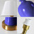 Lilah Oval Blue Ceramic Table Lamp - Details