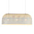 Eshan Long White Woven Metal Rustic Linear Pendant Light