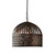 Eshan Small Dome Antique Black Woven Metal Rustic Pendant Light