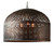 Eshan XL Dome Antique Black Woven Metal Rustic Pendant Light