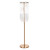 Zephanie Brass Cascading Clear Glass Rods Floor Lamp