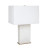 Octavie White Alabaster with White Shade Table Lamp-2