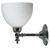 Waubra Bowl Matt Opal Glass Wall Light - Chrome