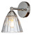 Summit Clear Flared Glass Solo Wall Light - Chrome