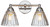 Summit Clear Flared Glass Twin Wall Light - Chrome