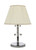 Martha Chrome Luxe Beige Shade Table Lamp