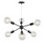 Cosmo Black 6 Light Satellite Pendant