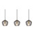 Orbiform Brass Smoked Glass Linear Pendant