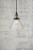 Disa Black Clear Glass Industrial Pendant Light-1