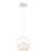 Bolla Matt White Round Dome Pendant Light