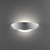 Raw Ceramic Half Circle Glass Wave Wall Light-1