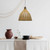 Natural Cane Bell Scandinavian Pendant Light