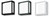 York Black LED Square Wall Light-1