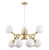 Cosmic Opal Glass Brass Pendant Light 