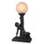 Kneeling Lady Holding Glass Ball Art Deco Lamp