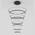 Cali Black LED Eight Rings Pendant-1