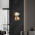 Ora Brass and Crystal Shade Modern Wall Sconce Ora Brass and Crystal Shade Modern Wall Sconce
