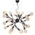 Heroes 24 Light Black Chrome Sputnik Industrial Pendant Light