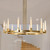 Mateo 12 Light Tubular Glass Crystal Aged Brass Round Chandelier-3