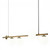 Angela Opal Glass Aged Brass Linear Pendant Light