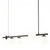 Angela Opal Glass Black Linear Pendant Light