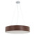 Wooden Slim Round Suspension Light - Dark Wood