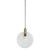 Round Ball Clear Glass Nordic Pendant Light - Brass - 30cm