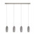 Farsala Satin Nickel and Smoke Glass Linear Pendant