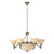 Marbella Bronze Alabaster Glass Ennead Pendant Light