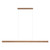 Walnut Tricolour LED Linear Pendant Light