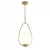 Yvonne Gold and White Glass Ball Pendant Light