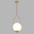 Yvonne Gold and White Glass Ball Pendant Light-1
