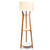 Natural Bamboo Double Disc Counter Tripod Floor Lamp