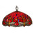 Vivid Red Dragonfly Glass Pendant