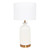 Charmaine Glazed White Base Table Lamp