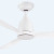 Kute 52" DC Ceiling Fan with LED Light and Remote - White-1