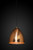 Egg Copper Pendant Light in a black background
