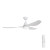 Simplicity 52" DC Ceiling Fan with LED Light and Remote - White