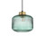 Mint Green Striped Glass Drum Pendant Light