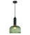 Valencia Dome Green Ribbed Glass Pendant