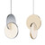 Abstract Circles Gold Acrylic LED Pendant-2