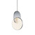 Abstract Circles Silver Acrylic LED Pendant