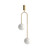 Bella Gold Twin Light Round Glass Pendant-5