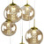 Bubbles 10 Light Gold Cognac Glass Cluster Pendant Chandelier-1