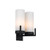 Elden Twin Light Black Opal Cylindrical Glass Wall Light