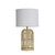Bingley Natural Rattan Open Weave Table Lamp with Fabric Shade