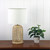 Bingley Natural Rattan Open Weave Table Lamp with Fabric Shade-2