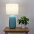 Veronica Teal Blue Textured Ceramic Bedside Table Lamp-3