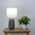 Veronica Dark Taupe Textured Ceramic Bedside Table Lamp-3