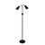 Walter Black and Brass Flexible Neck Twin Floor Lamp-1